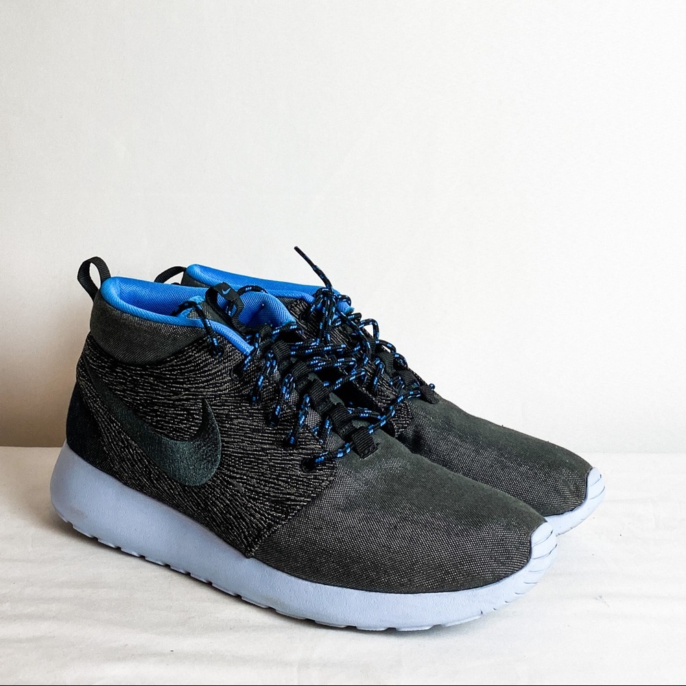 NIKE Roshe Run Mid City Pack Paris Sneakerboot Anthracite - Picture 2 of 11